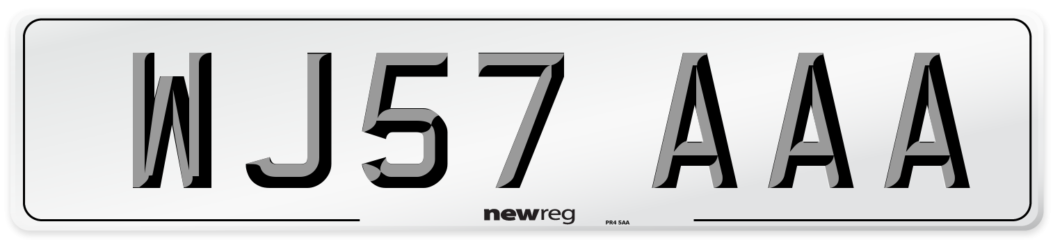 WJ57 AAA Number Plate from New Reg